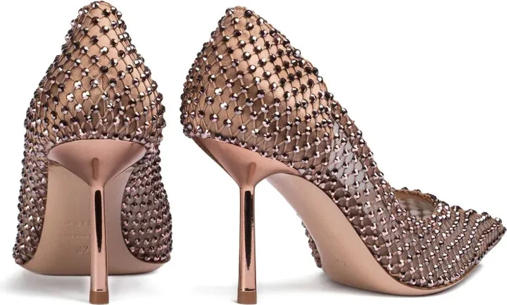 90mm Gilda crystal-embellished mesh pumps - Image 2