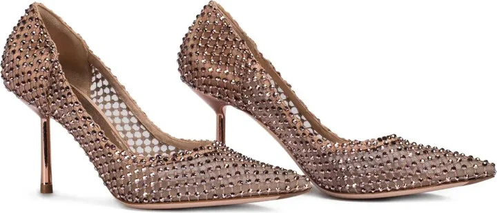 90mm Gilda crystal-embellished mesh pumps - Image 4
