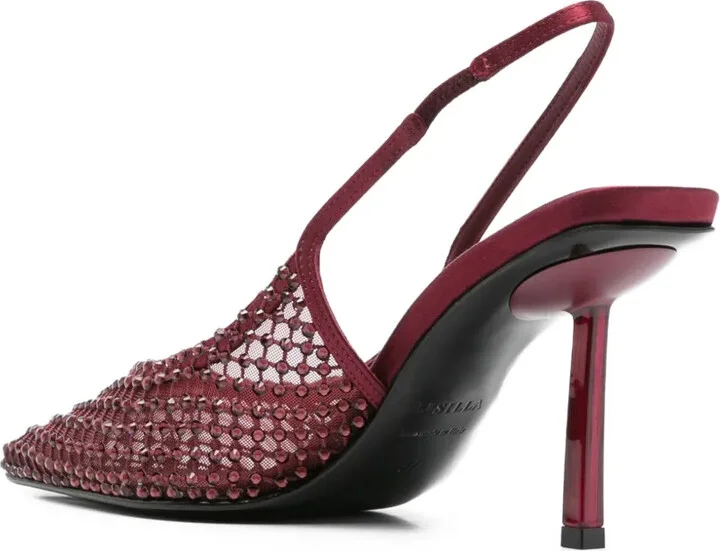 90mm Gilda crystal-embellished slingback heeled pumps - Image 3