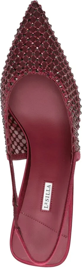 90mm Gilda crystal-embellished slingback heeled pumps - Image 4