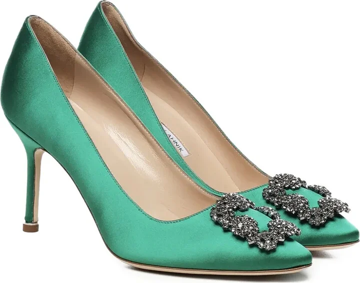 90mm Hangisi satin pumps - Image 2