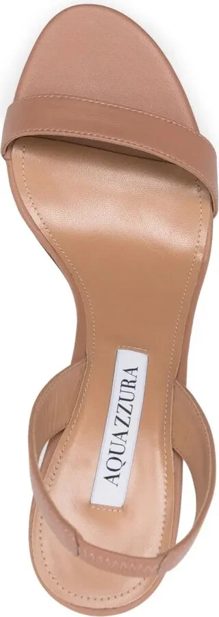 90mm Heeled Leather Sandals - Image 4