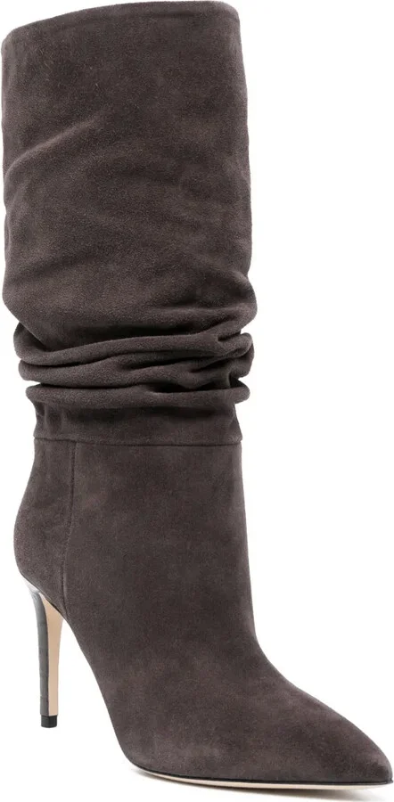 90mm Heeled Suede Boots - Image 2