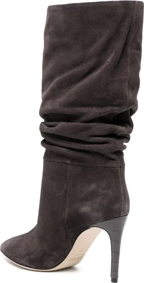 90mm Heeled Suede Boots - Image 3