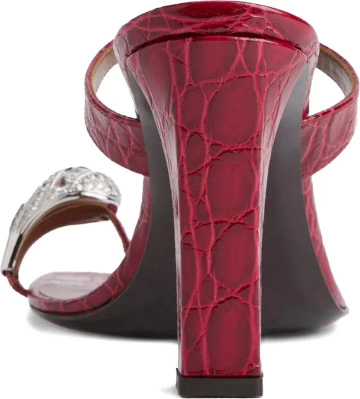 90mm Iconic Ring crocodile-effect sandals - Image 2