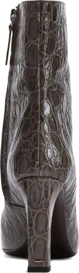 90mm Janiee crocodile-effect ankle boots - Image 3