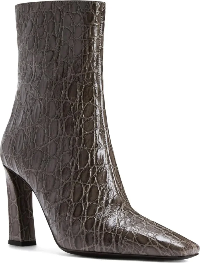 90mm Janiee crocodile-effect ankle boots