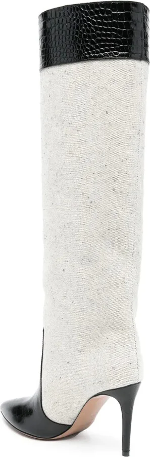 90mm Knee-High Leather Boots - Image 3
