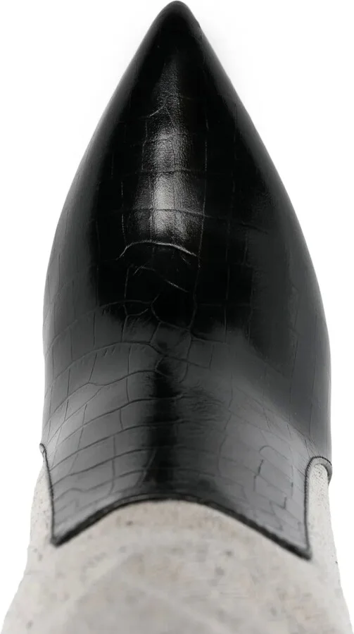 90mm Knee-High Leather Boots - Image 4