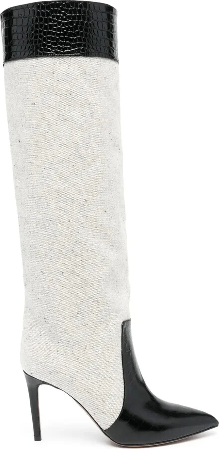 90mm Knee-High Leather Boots