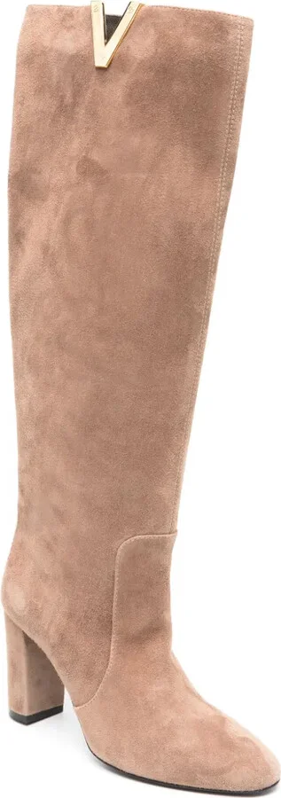 90mm Knee-High Suede Boots - Image 2