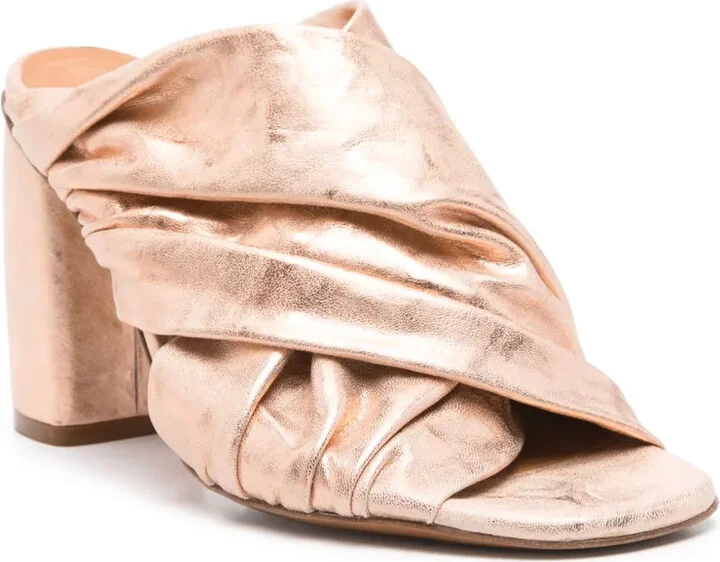 90mm Laminated-Leather Sandals - Image 2