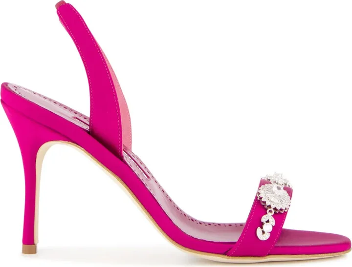 90mm Lamisan slingback sandals