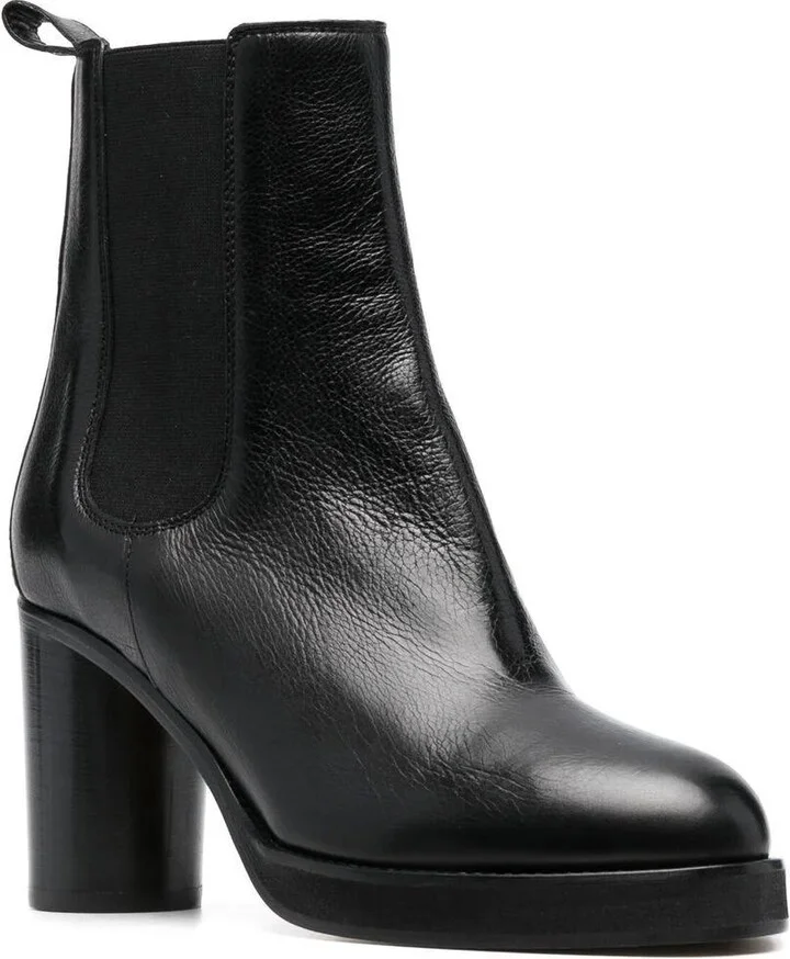90mm Leather Ankle Boots - Image 2