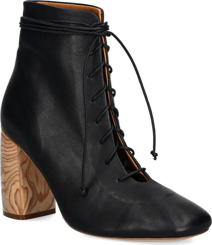 90mm Leather Ankle Boots - Image 2