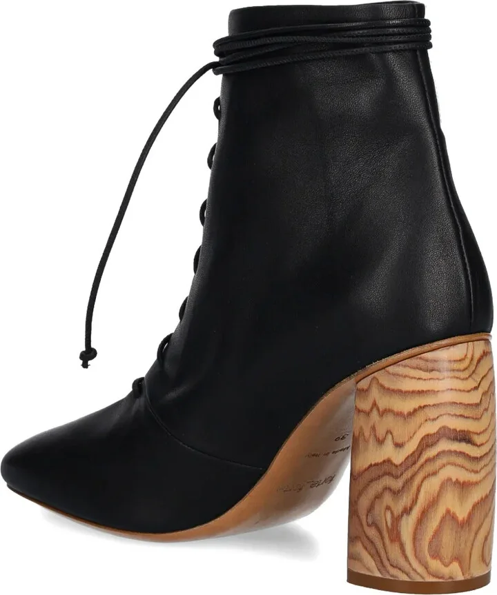 90mm Leather Ankle Boots - Image 3