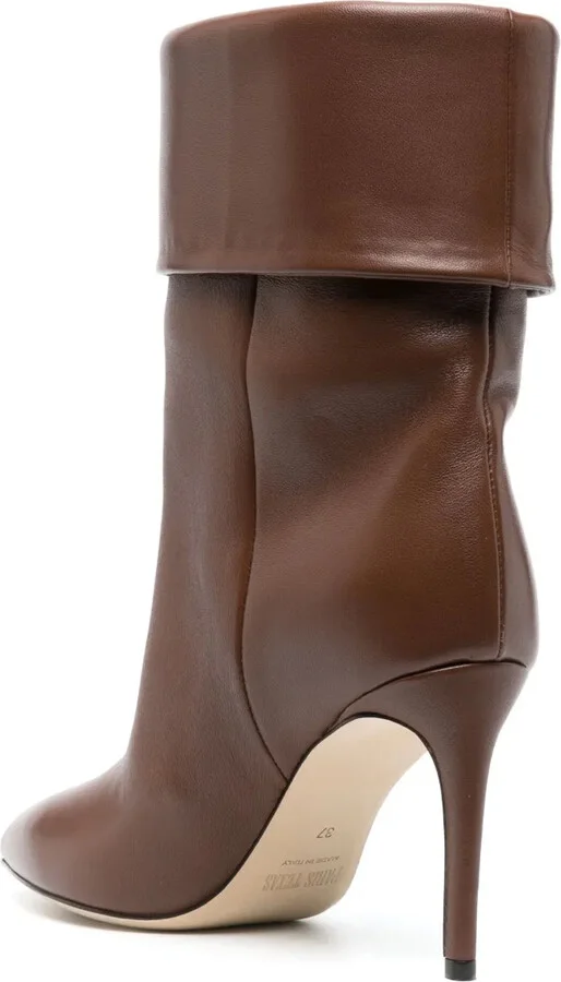 90mm Leather Ankle Boots - Image 3