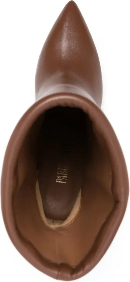 90mm Leather Ankle Boots - Image 4