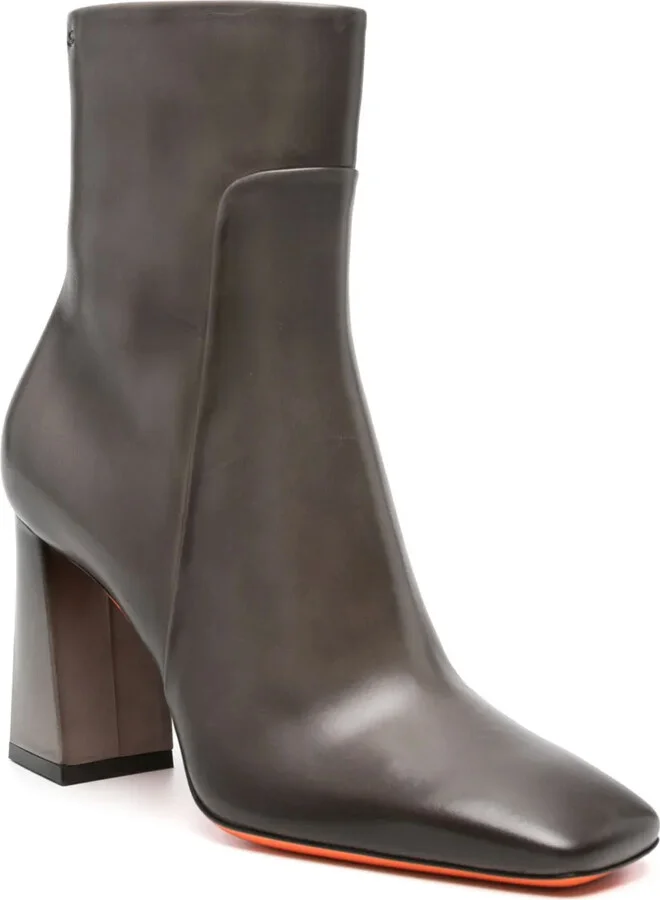 90mm Leather Ankle Boots - Image 2