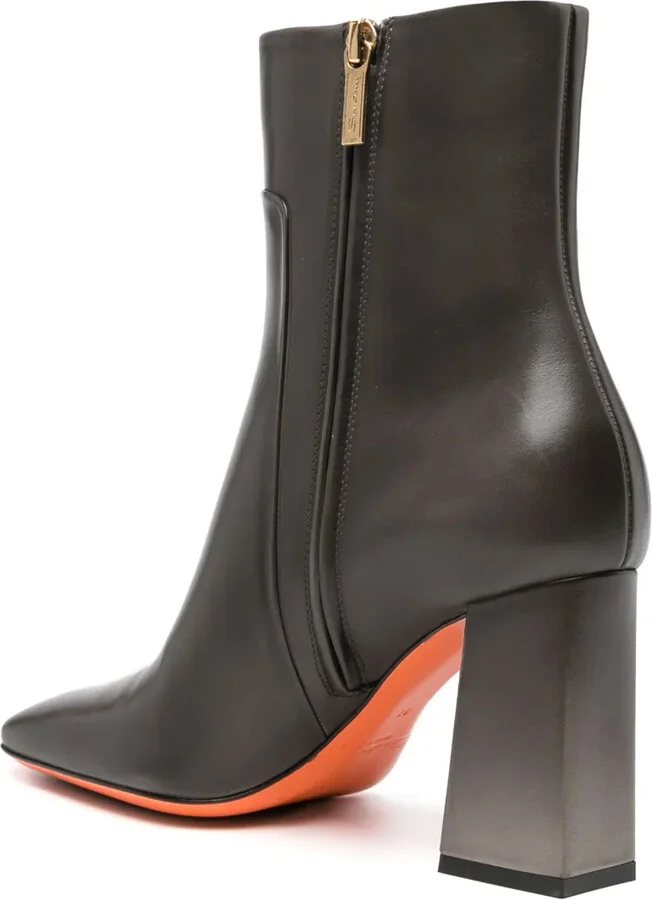 90mm Leather Ankle Boots - Image 3