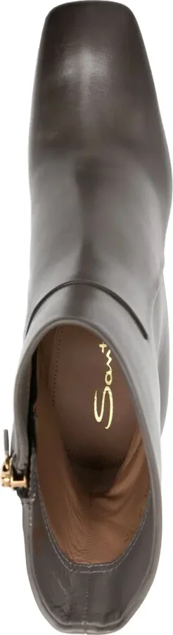 90mm Leather Ankle Boots - Image 4