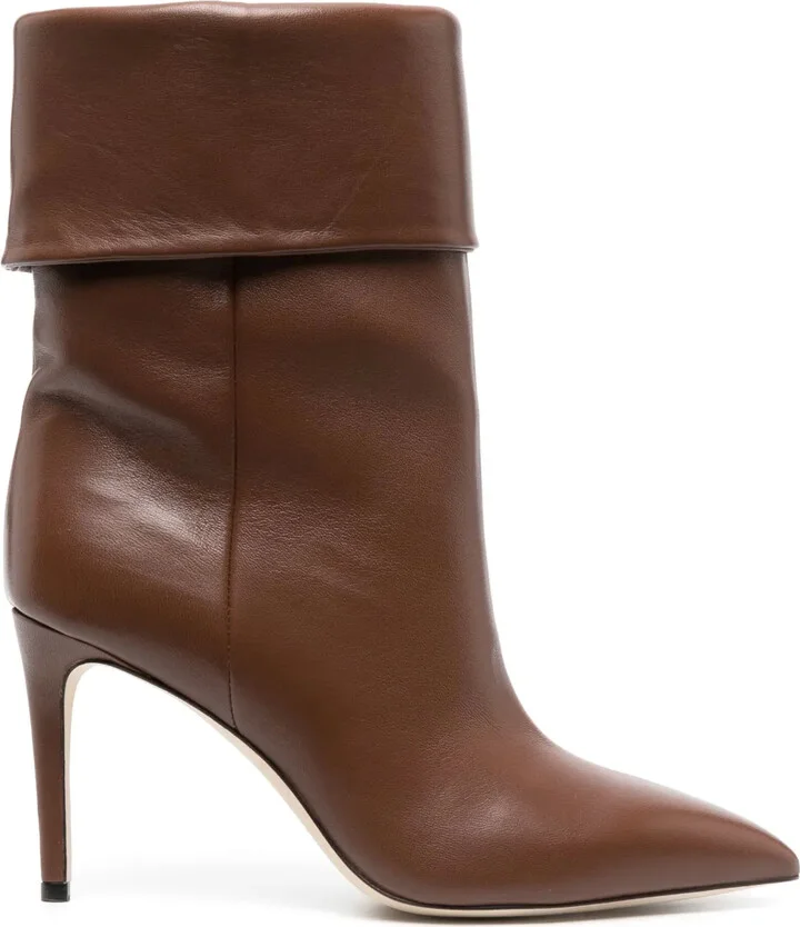 90mm Leather Ankle Boots