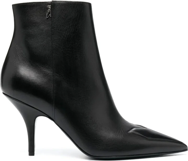 90mm Leather Ankle Boots