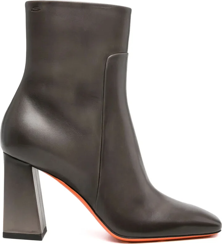 90mm Leather Ankle Boots