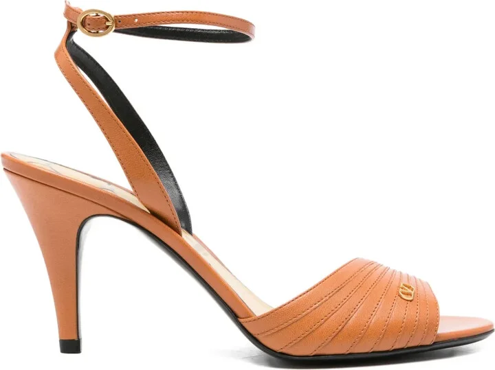 90mm Leather Ankle-Strap Sandals