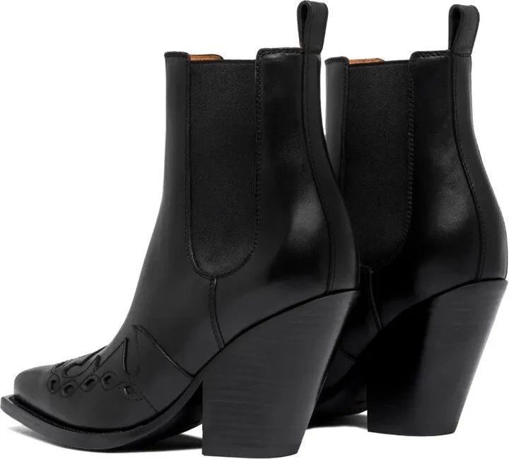 90mm Leather Boots - Image 3