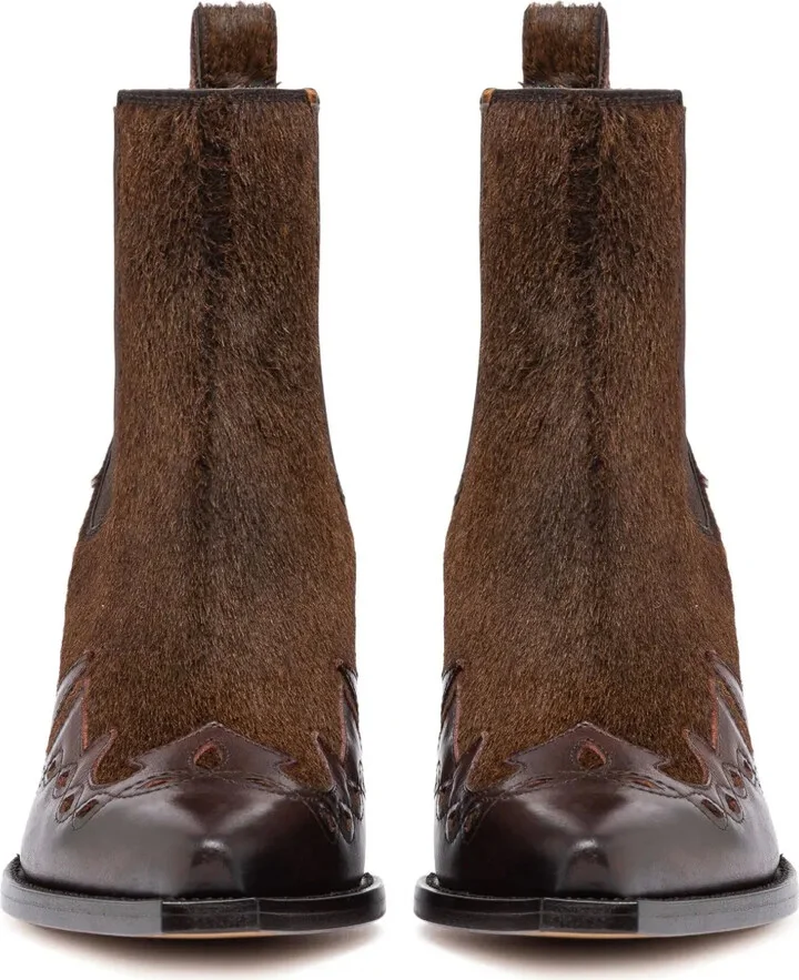 90mm Leather Boots - Image 5