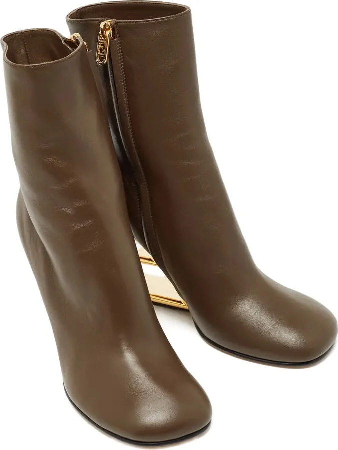 90mm Leather Boots - Image 2