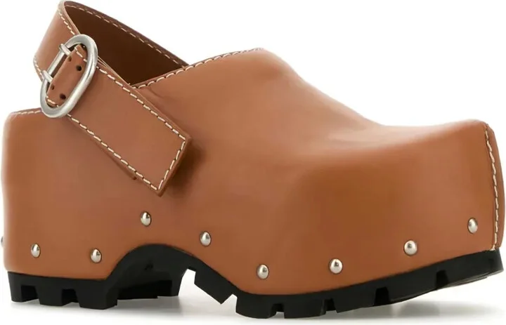 90mm Leather Clogs - Image 2