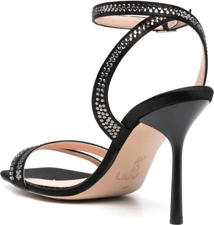 90mm Leather Embellished Sandals - Image 3