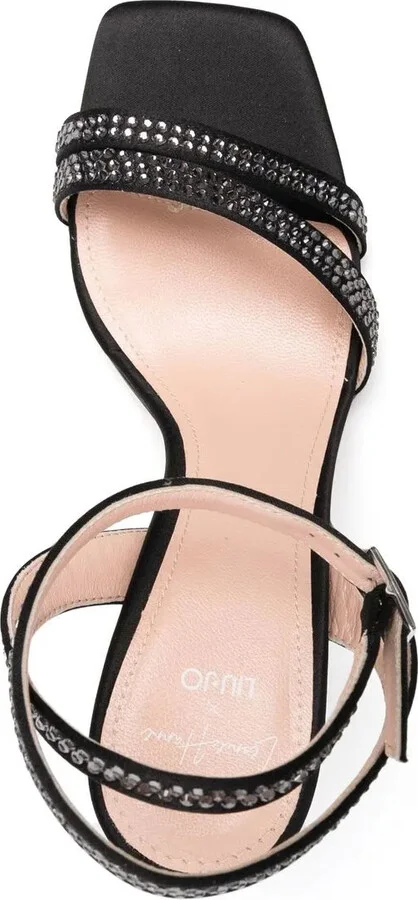 90mm Leather Embellished Sandals - Image 4