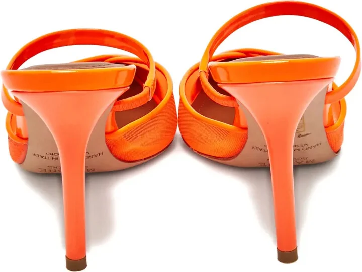 90mm Leather Heeled Mules - Image 3