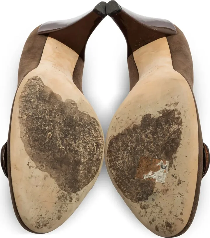 90mm Leather Heeled Pumps - Image 5
