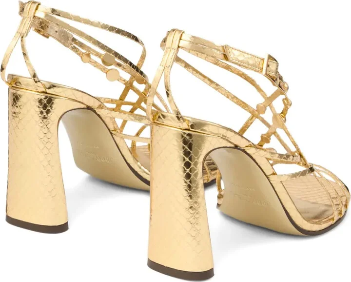 90mm Leather Heeled Sandals - Image 5
