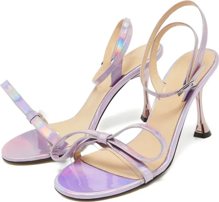 90mm Leather Heeled Sandals - Image 3