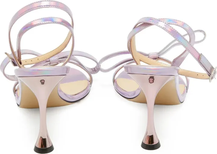 90mm Leather Heeled Sandals - Image 4
