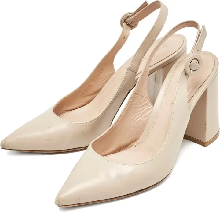 90mm Leather Heeled Sandals - Image 2
