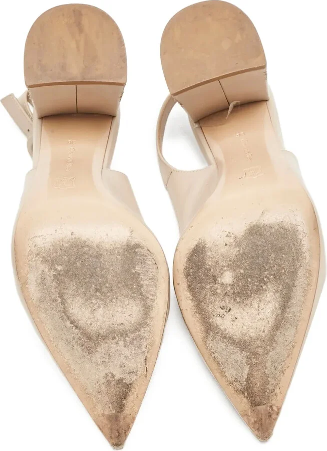 90mm Leather Heeled Sandals - Image 4