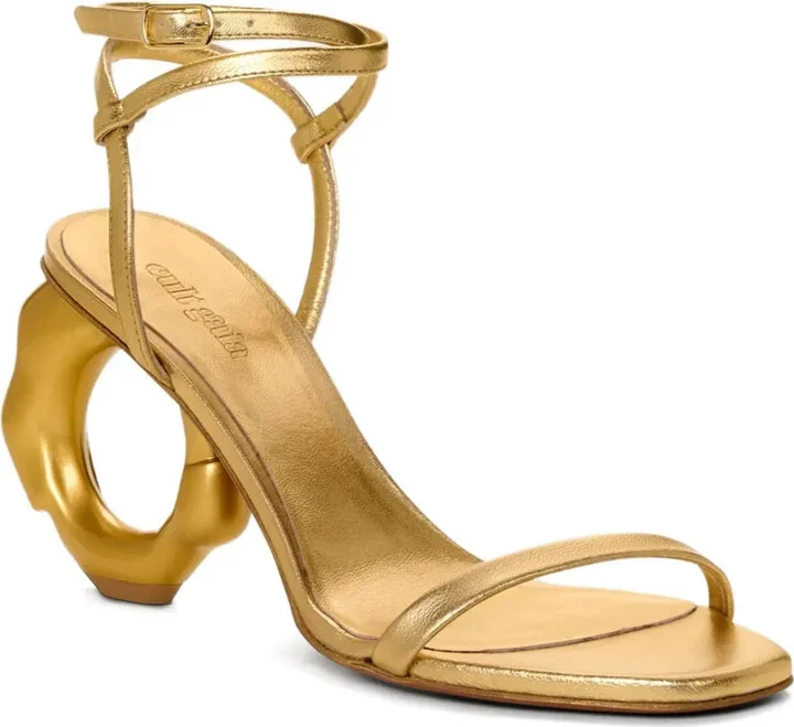 90mm Leather Heeled Sandals - Image 2