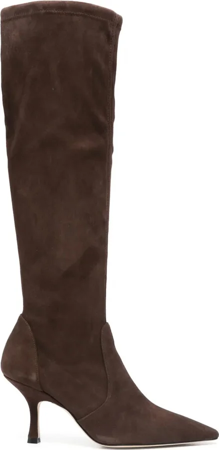 90mm Leather Knee-High Boots