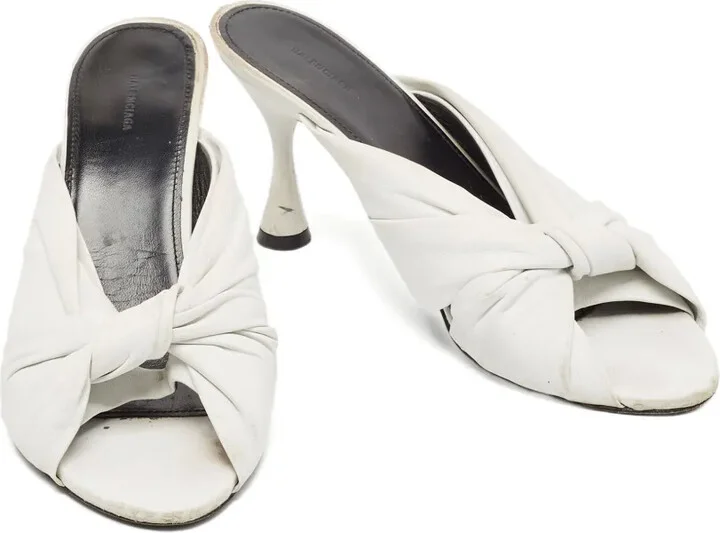 90mm Leather Knot-Detail Sandals - Image 3