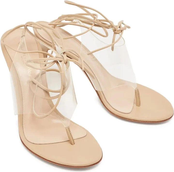 90mm Leather-Lace Sandals - Image 2