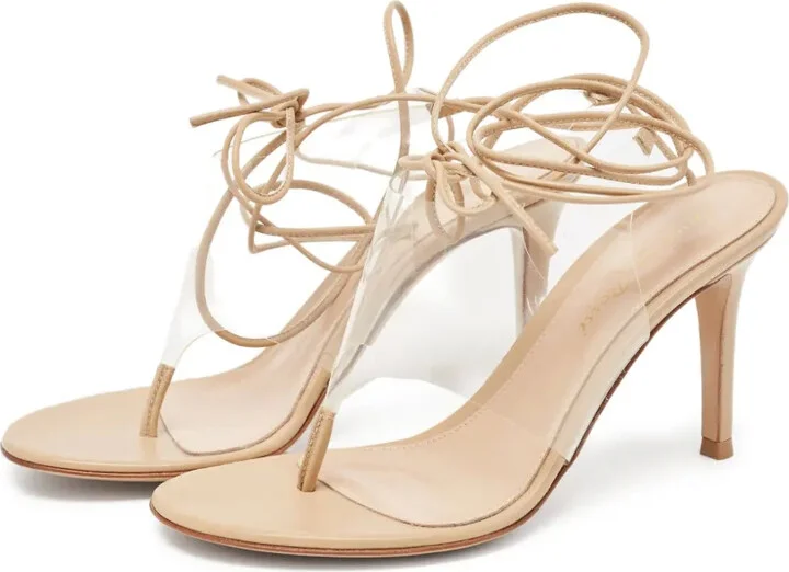 90mm Leather-Lace Sandals - Image 3