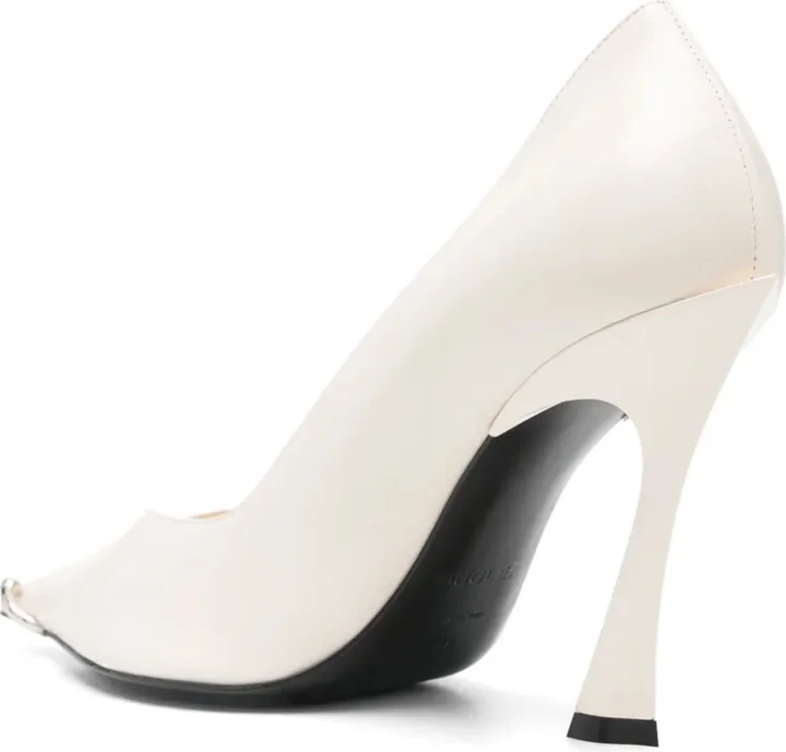 90mm Leather Piercing Fang Pumps - Image 3