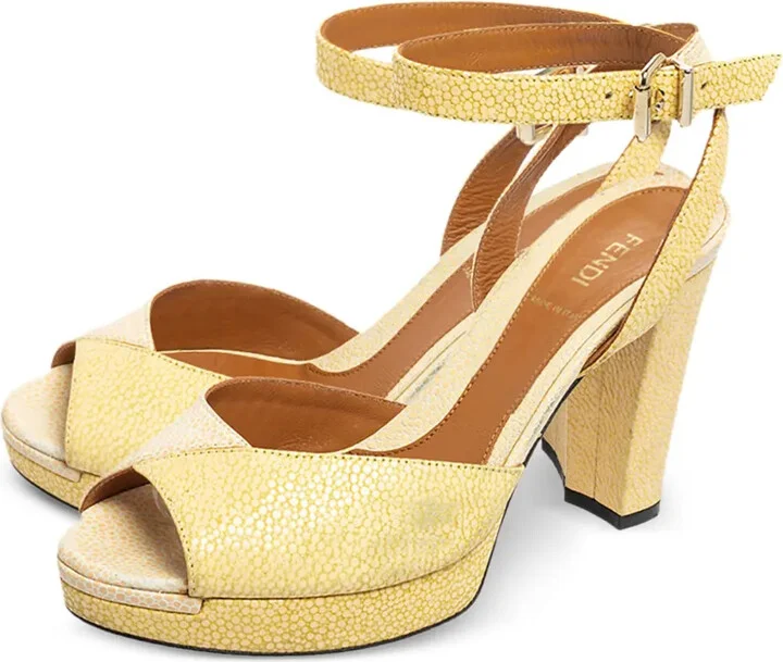 90mm Leather Platform Sandals - Image 2
