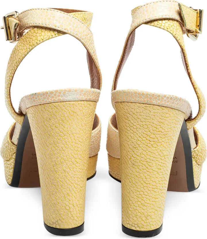 90mm Leather Platform Sandals - Image 3
